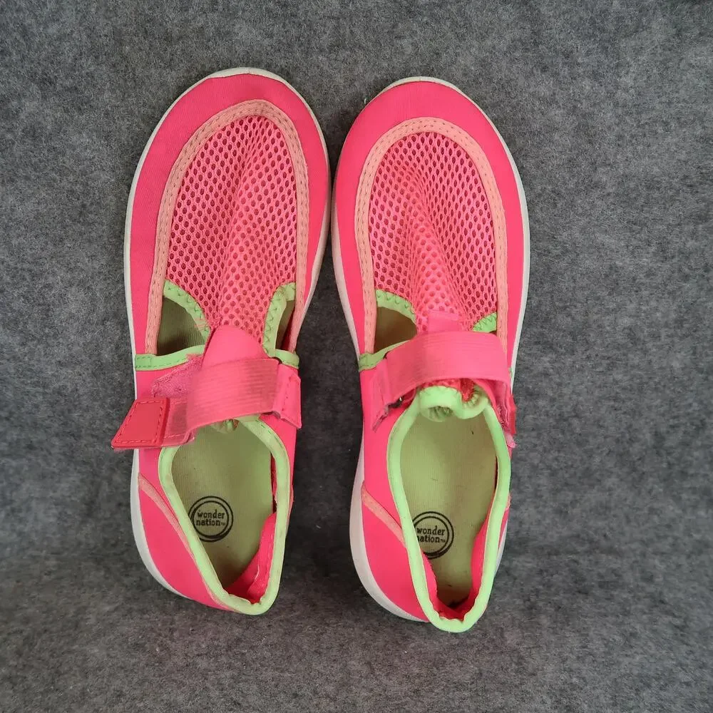 Wonder Nation Water Shoes Kids Girls 2 3 Casual Mesh Closed Toe Summer Swim